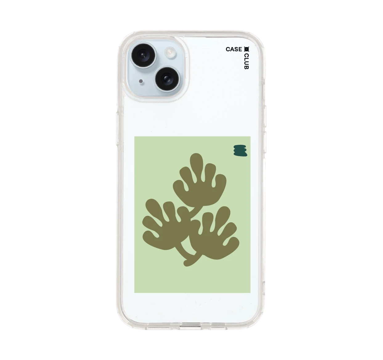 เคสใส iphone 15 plus โปสเตอร์ใบไม้มินิมอล